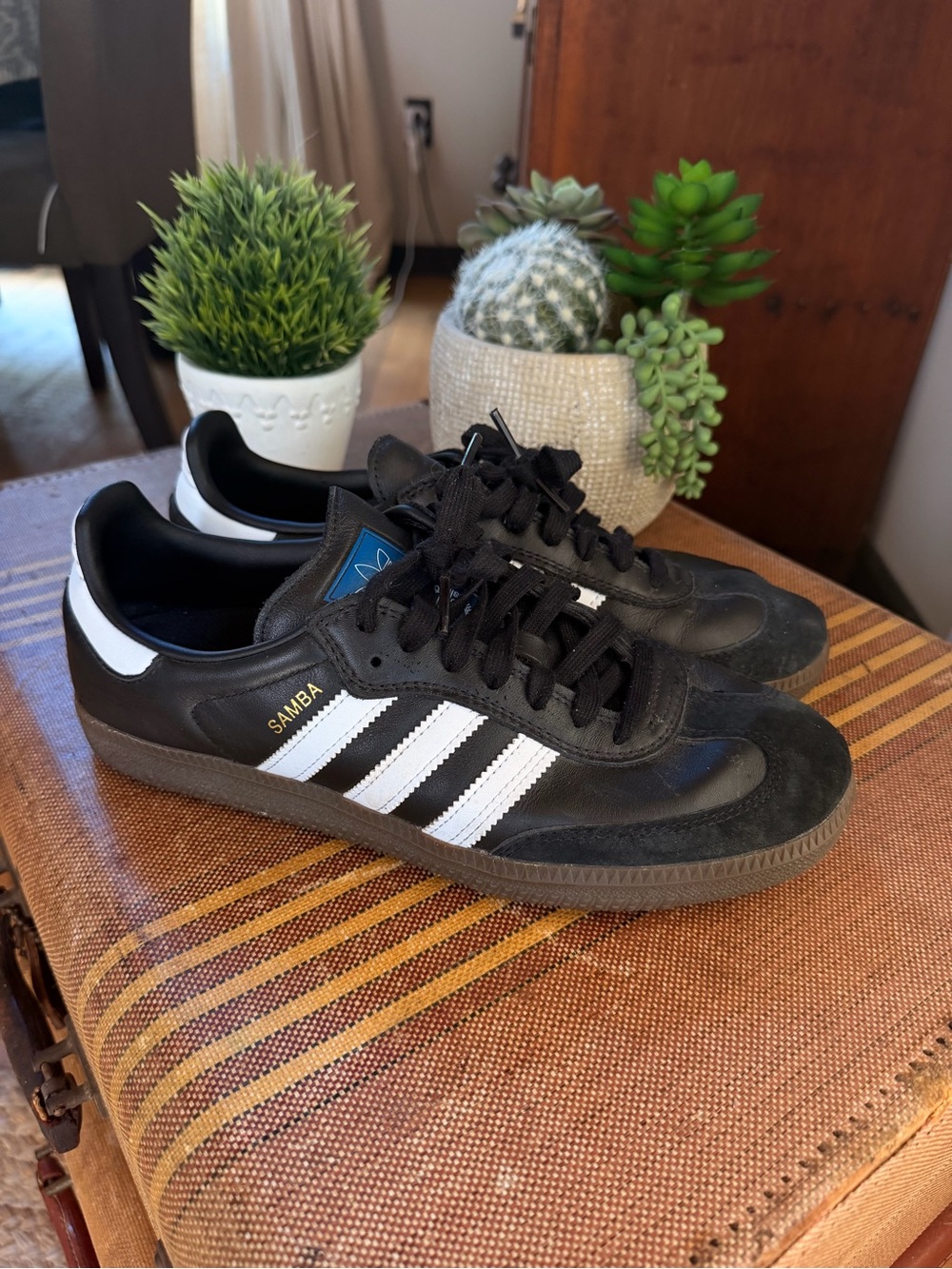 adidas Black and White Samba Low-Top Sneakers